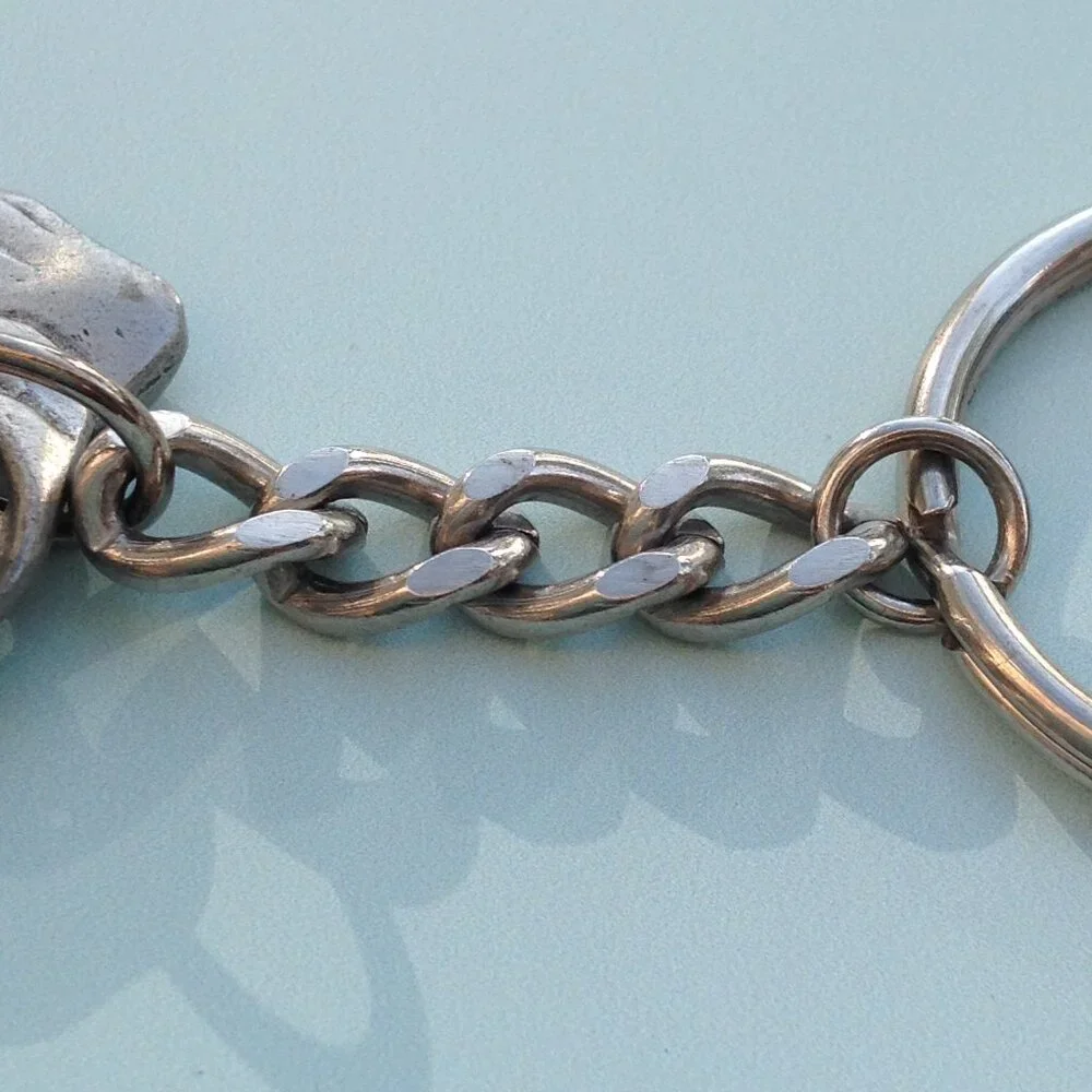 Seagull Pewter of Canada 1986 Animated Bow Key Chain Keychain Charm Fob